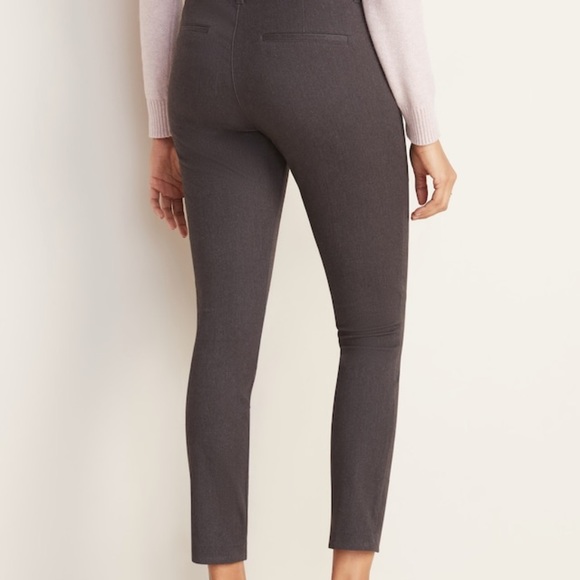 Olive Green Ankle Slacks - Picture 2 of 7